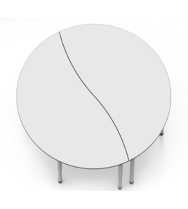 Žiacky stôl POLKRUH-VLNA-U, 5-6-7, nastaviteľná výška 70-76-82 cm