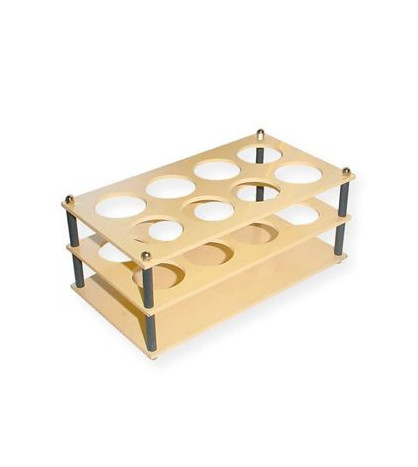 Stojan na skúmavky PVC, pre pr. 32mm, 8 miest (2x4)