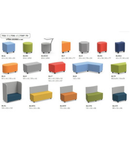 Taburetka s AKUSTICKOU STENOU 130 x 60 x 133 cm