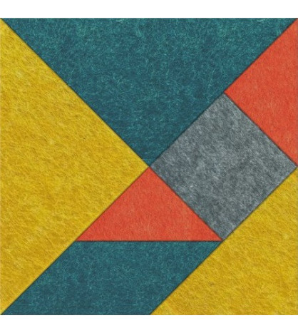 Dizajnový akustický STENOVÝ panel, MUTE TANGRAM 120 x 120 cm